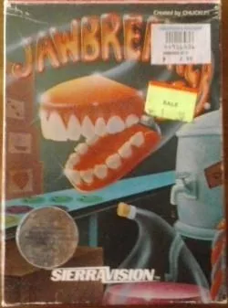 Box art: Jawbreaker II for Apple ][, Atari 400/800 (disk, cassette, and catridge), and Commodore 64 (disk and cartridge)