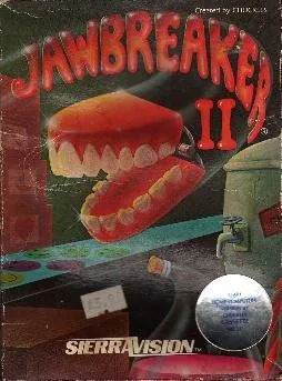 Box art: Jawbreaker II for Apple ][, Atari 400/800 (disk, cassette, and catridge), and Commodore 64 (disk and cartridge)