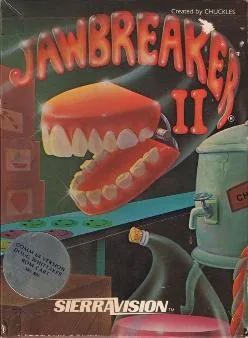 Box art: Jawbreaker II for Apple ][, Atari 400/800 (disk, cassette, and catridge), and Commodore 64 (disk and cartridge)