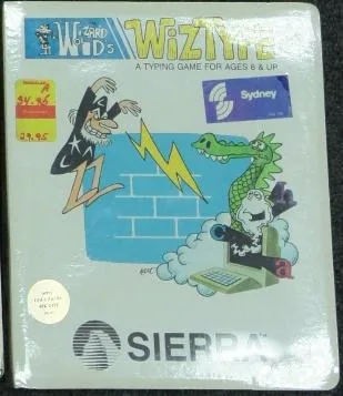 Box art: The Wizard of Id’s WizType for the Commodore 64 (disk and cartridge), Atari 400/800, Apple ][, and IBM PC/PCjr
