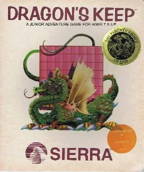 Box art: Dragon’s Keep for the Apple ][, Commodore 64, and Atari 400/800
