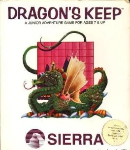 Box art: Dragon’s Keep for the Apple ][, Commodore 64, and Atari 400/800